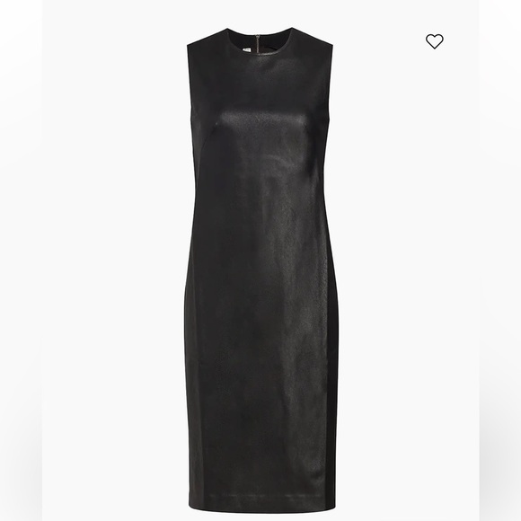 Spanx Faux Leather Fitted Dress Luxe Black Size Small NWT - Picture 3 of 9